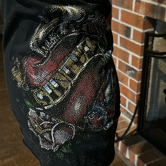 Y2K sinful rhinestone half sleeve - Picture 4 of 9